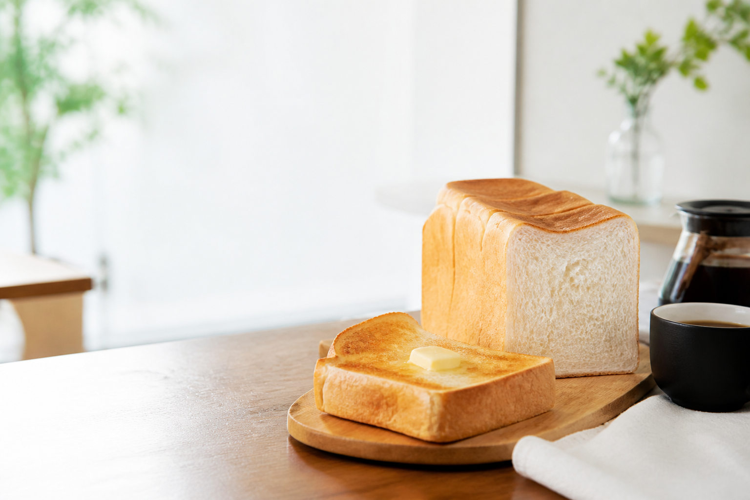 食パンとトーストの写真